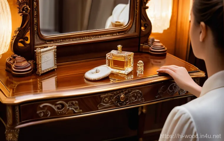 목재 가구 수리 방법 - **Prompt:** A detailed, eye-level shot of a hand, holding a cracked walnut half, meticulously rubbin...