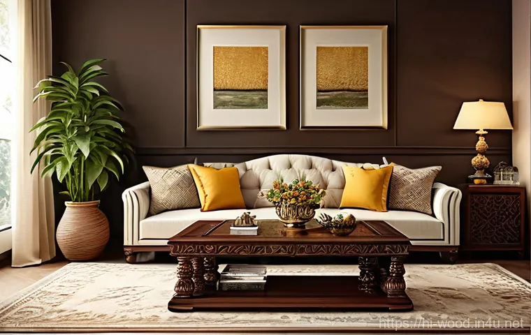 가성비 좋은 목재 추천 - **A Cozy Dining Space with Mango Wood Furniture**
    A warmly lit, inviting dining room featuring a...